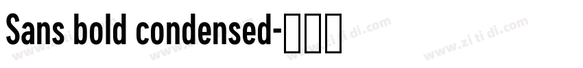 Sans bold condensed字体转换